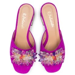 R.Polański Mules Et Sandales Mules / Sandales De Bain R.POLAŃSKI - 1021 Fuksja Zamsz Violet -R.Polański Soldes Magasin 0000206308412 4 ai