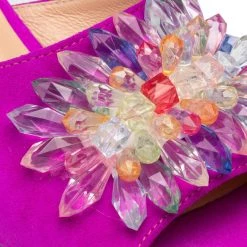 R.Polański Mules Et Sandales Mules / Sandales De Bain R.POLAŃSKI - 1021 Fuksja Zamsz Violet -R.Polański Soldes Magasin 0000206308412 5 ai