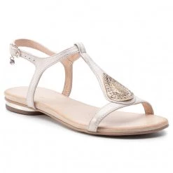 R.Polański Mules Et Sandales Sandales R.POLAŃSKI - 1023 Złoty Przecierany Or