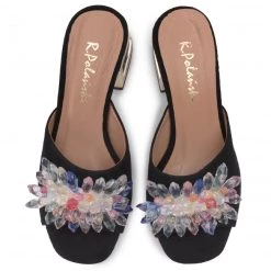 R.Polański Mules Et Sandales Mules / Sandales De Bain R.POLAŃSKI - 1021 Czarny Zamsz Noir -R.Polański Soldes Magasin 0000206317506 7 kb