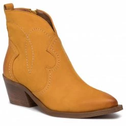 R.Polański Bottes Et Autres Bottines R.POLAŃSKI - 1024 Żółty Nubuk Jaune