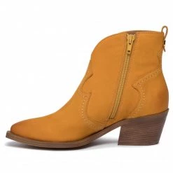 R.Polański Bottes Et Autres Bottines R.POLAŃSKI - 1024 Żółty Nubuk Jaune -R.Polański Soldes Magasin 0000206373434 03 dp
