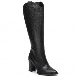 R.Polański Bottes Et Autres Bottes R.POLAŃSKI - 1030 Czarny Lico Croko Noir