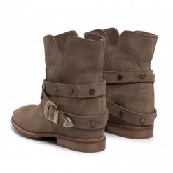 R.Polański Bottes Et Autres Bottines R.POLAŃSKI - 1027 Taupe Zamsz 474 Gris -R.Polański Soldes Magasin 0000206460783 04 mg