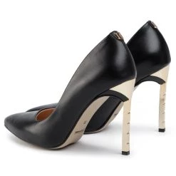 R.Polański Chaussures Basses Talons Aiguilles R.POLAŃSKI - 0808 Czarny Lico/Złoty Noir -R.Polański Soldes Magasin 0000206480095 04 mt