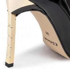 R.Polański Chaussures Basses Talons Aiguilles R.POLAŃSKI - 0808 Czany Lakier Noir -R.Polański Soldes Magasin 0000206492876 06 ap