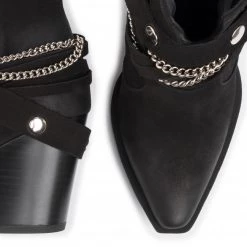 R.Polański Bottes Et Autres Bottines R.POLAŃSKI - 1033 Czarny Nubuk Noir -R.Polański Soldes Magasin 0000206501899 06 pc