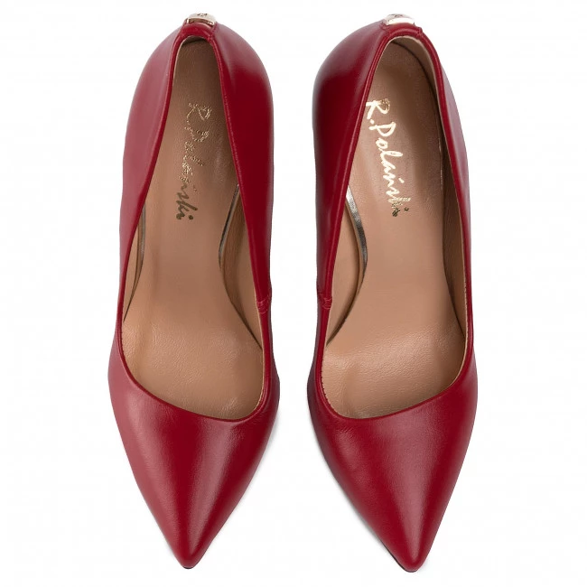 R.Polański Chaussures Basses Talons Aiguilles R.POLAŃSKI - 0808 Czerwony Lico Rouge 4 R.Polański Chaussures Basses Talons Aiguilles R.POLAŃSKI - 0808 Czerwony Lico Rouge – Image 4