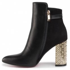 R.Polański Bottes Et Autres Bottines R.POLAŃSKI - 1039 Czarny Lico/Czarny Zamsz Noir -R.Polański Soldes Magasin 0000206659101 04 mf