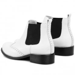 R.Polański Bottes Et Autres Bottines Chelsea R.POLAŃSKI - 0952 Biały Lico Blanc -R.Polański Soldes Magasin 0000206721907 04 wj