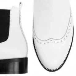 R.Polański Bottes Et Autres Bottines Chelsea R.POLAŃSKI - 0952 Biały Lico Blanc -R.Polański Soldes Magasin 0000206721907 05 wj