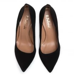 R.Polański Chaussures Basses Talons Aiguilles R.POLAŃSKI - 1040 Czarny Zamsz Noir -R.Polański Soldes Magasin 0000206729101 04 mg