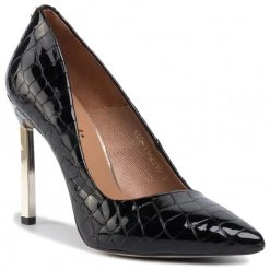 R.Polański Chaussures Basses Talons Aiguilles R.POLAŃSKI - 0808 Czarny Crocco Noir