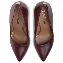 R.Polański Chaussures Basses Talons Aiguilles R.POLAŃSKI - 0808 Bordo Lico Bordeaux -R.Polański Soldes Magasin 0000206829405 05 kb