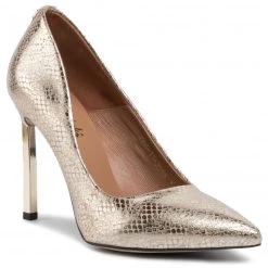 R.Polański Chaussures Basses Talons Aiguilles R.POLAŃSKI - 0808 Złoty Snake Or