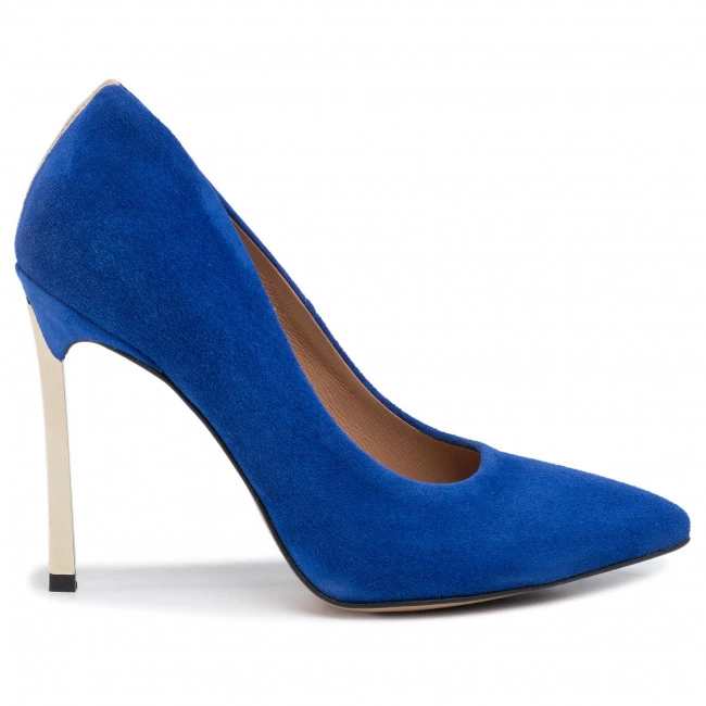 R.Polański Chaussures Basses Talons Aiguilles R.POLAŃSKI - 1044 Chaber Zamsz Bleu 2 R.Polański Chaussures Basses Talons Aiguilles R.POLAŃSKI - 1044 Chaber Zamsz Bleu – Image 2