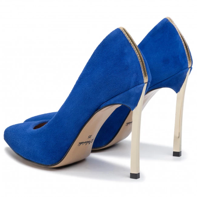 R.Polański Chaussures Basses Talons Aiguilles R.POLAŃSKI - 1044 Chaber Zamsz Bleu 3 R.Polański Chaussures Basses Talons Aiguilles R.POLAŃSKI - 1044 Chaber Zamsz Bleu – Image 3