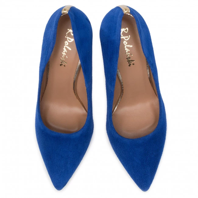 R.Polański Chaussures Basses Talons Aiguilles R.POLAŃSKI - 1044 Chaber Zamsz Bleu 5 R.Polański Chaussures Basses Talons Aiguilles R.POLAŃSKI - 1044 Chaber Zamsz Bleu – Image 5