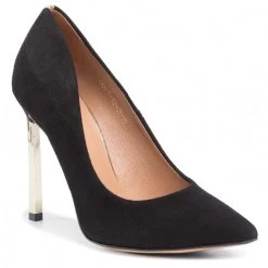 R.Polański Chaussures Basses Talons Aiguilles R.POLAŃSKI - 1044 Czarny Zamsz Noir