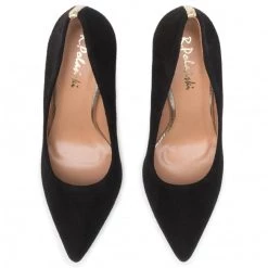 R.Polański Chaussures Basses Talons Aiguilles R.POLAŃSKI - 1044 Czarny Zamsz Noir -R.Polański Soldes Magasin 0000207021945 04 pc