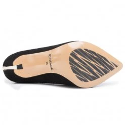 R.Polański Chaussures Basses Talons Aiguilles R.POLAŃSKI - 1044 Czarny Zamsz Noir -R.Polański Soldes Magasin 0000207021945 07 pc