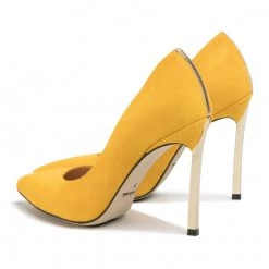 R.Polański Chaussures Basses Talons Aiguilles R.POLAŃSKI - 1044 Żółty Zamsz Jaune -R.Polański Soldes Magasin 0000207030138 04 dp
