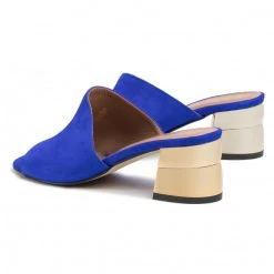 R.Polański Mules Et Sandales Mules / Sandales De Bain R.POLAŃSKI - 0940 Chaber Zamsz Bleu Marine -R.Polański Soldes Magasin 0000207030299 04 dp