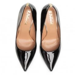 R.Polański Chaussures Basses Talons Aiguilles R.POLAŃSKI - 1044 Czarny Lakier Noir -R.Polański Soldes Magasin 0000207030398 05 ws