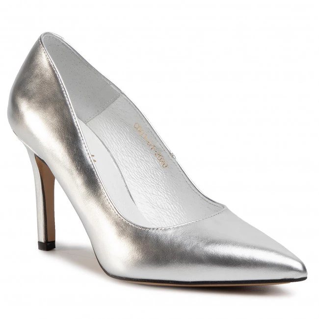 R.Polański Chaussures Basses Talons Aiguilles R.POLAŃSKI - 1042 Srebrny Lico Argent 1 R.Polański Chaussures Basses Talons Aiguilles R.POLAŃSKI - 1042 Srebrny Lico Argent