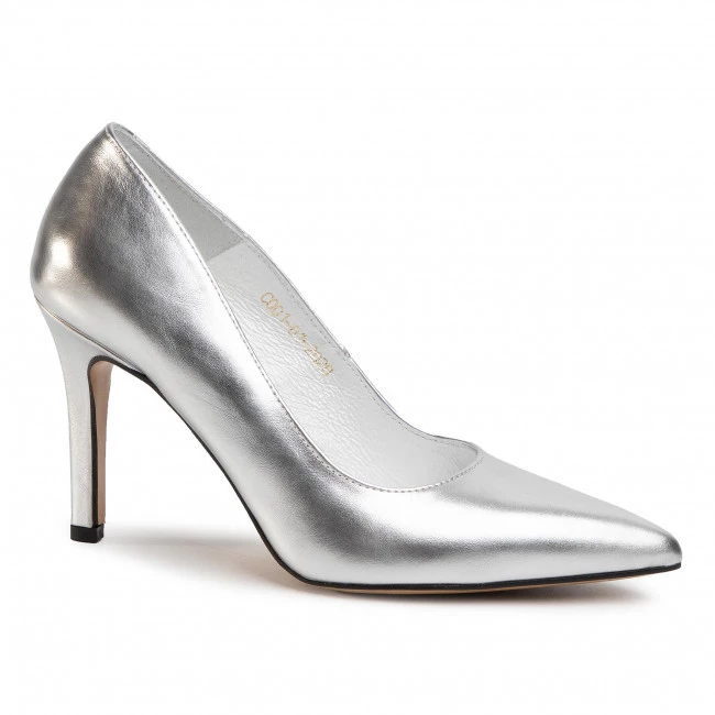 R.Polański Chaussures Basses Talons Aiguilles R.POLAŃSKI - 1042 Srebrny Lico Argent 2 R.Polański Chaussures Basses Talons Aiguilles R.POLAŃSKI - 1042 Srebrny Lico Argent – Image 2