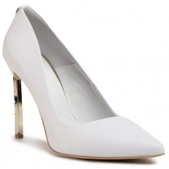 R.Polański Chaussures Basses Talons Aiguilles R.POLAŃSKI - 0808 Biały Lico Złoty Blanc