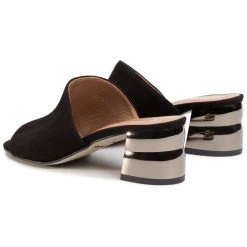 R.Polański Mules Et Sandales Mules / Sandales De Bain R.POLAŃSKI - 0940 Czarny Zamsz Noir -R.Polański Soldes Magasin 0000207152380 03 ki