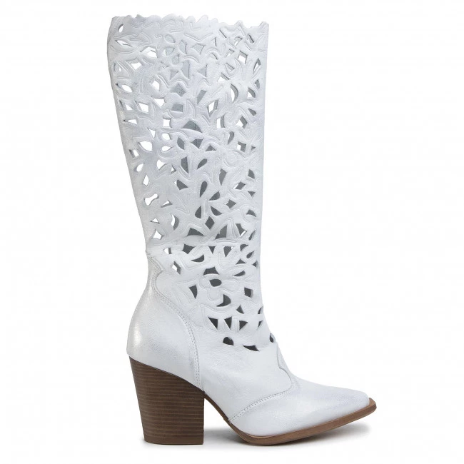 R.Polański Bottes Et Autres Bottes R.POLAŃSKI - 1086 Srebrny Przecierany Argent 2 R.Polański Bottes Et Autres Bottes R.POLAŃSKI - 1086 Srebrny Przecierany Argent – Image 2