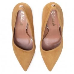 R.Polański Chaussures Basses Talons Aiguilles R.POLAŃSKI - 0808 Yellow Zamsz Jaune -R.Polański Soldes Magasin 0000207221512 7 1