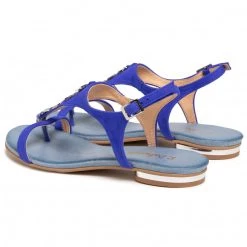 R.Polański Mules Et Sandales Sandales R.POLAŃSKI - 0826 Chaber Zamsz Bleu -R.Polański Soldes Magasin 0000207261587 04 pa