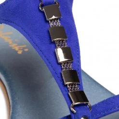 R.Polański Mules Et Sandales Sandales R.POLAŃSKI - 0826 Chaber Zamsz Bleu -R.Polański Soldes Magasin 0000207261587 06 pa