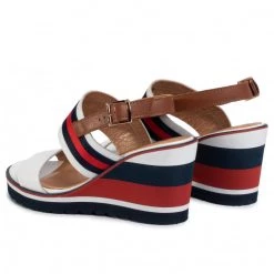 R.Polański Mules Et Sandales Sandales R.POLAŃSKI - 1090 Marynarski Blanc, Multicolore -R.Polański Soldes Magasin 0000207277281 03 wj