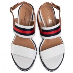 R.Polański Mules Et Sandales Sandales R.POLAŃSKI - 1090 Marynarski Blanc, Multicolore -R.Polański Soldes Magasin 0000207277281 04 wj