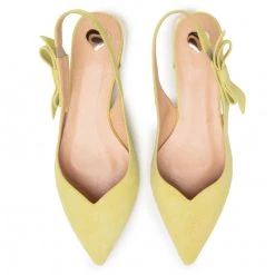 R.Polański Mules Et Sandales Sandales R.POLAŃSKI - 1017 Limonka Zamsz Jaune -R.Polański Soldes Magasin 0000207299467 06 sw