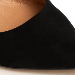 R.Polański Chaussures Basses Talons Aiguilles R.POLAŃSKI - 1048 Czarny Zamsz Noir -R.Polański Soldes Magasin 0000207325555 06 ts