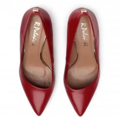 R.Polański Chaussures Basses Talons Aiguilles R.POLAŃSKI - 0760/A Czerwony Lico Rouge -R.Polański Soldes Magasin 0000207332720 07 ts