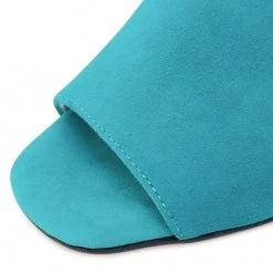 R.Polański Mules Et Sandales Mules / Sandales De Bain R.POLAŃSKI - 0940 Turkus Zamsz Bleu -R.Polański Soldes Magasin 0000207347038 6