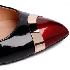 R.Polański Chaussures Basses R.POLAŃSKI - 1111 Czarny Lakier Czerwony Noir -R.Polański Soldes Magasin 0000207347977 5