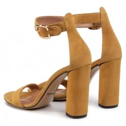 R.Polański Mules Et Sandales Sandales R.POLAŃSKI - 0876 Yellow Zamsz Jaune -R.Polański Soldes Magasin 0000207365186 04 mt