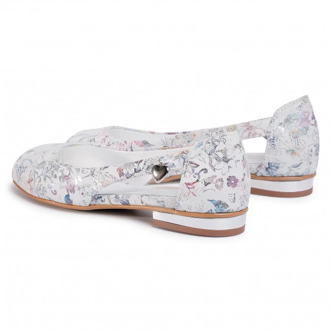 R.Polański Chaussures Basses R.POLAŃSKI - 1098 Biały Kwiaty Blanc, Argent 3 R.Polański Chaussures Basses R.POLAŃSKI - 1098 Biały Kwiaty Blanc, Argent – Image 3