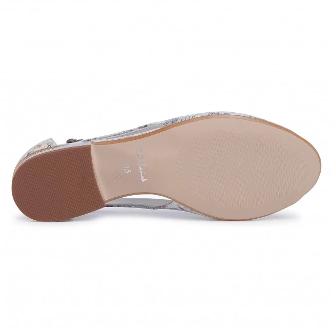 R.Polański Chaussures Basses R.POLAŃSKI - 1098 Biały Kwiaty Blanc, Argent 4 R.Polański Chaussures Basses R.POLAŃSKI - 1098 Biały Kwiaty Blanc, Argent – Image 4