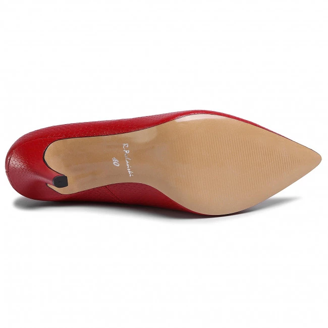 R.Polański Chaussures Basses Talons Aiguilles R.POLAŃSKI - 1042 Czerwona Plecionka Rouge 4 R.Polański Chaussures Basses Talons Aiguilles R.POLAŃSKI - 1042 Czerwona Plecionka Rouge – Image 4