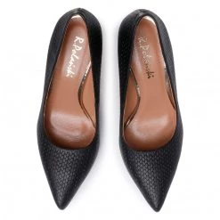 R.Polański Chaussures Basses Talons Aiguilles R.POLAŃSKI - 1042 Czarna Plecionka Noir -R.Polański Soldes Magasin 0000207396685 4