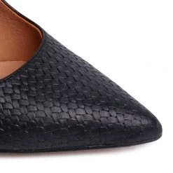 R.Polański Chaussures Basses Talons Aiguilles R.POLAŃSKI - 1042 Czarna Plecionka Noir -R.Polański Soldes Magasin 0000207396685 5