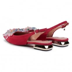 R.Polański Mules Et Sandales Sandales R.POLAŃSKI - 1015 Czerwony Zamsz Rouge -R.Polański Soldes Magasin 0000207426955 3